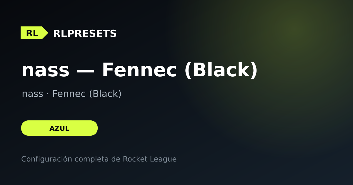 nass — Fennec (Black), preset de nass