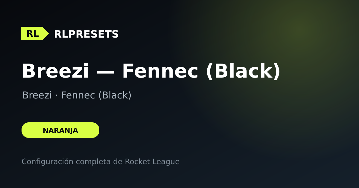 Breezi — Fennec (Black), preset de Breezi