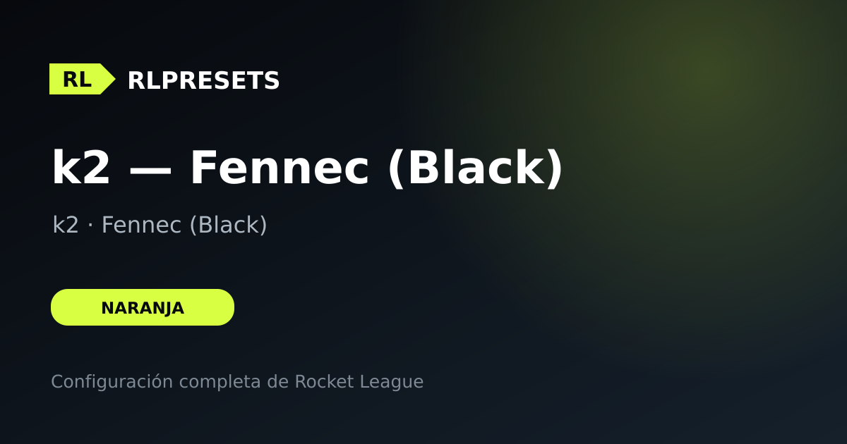 k2 — Fennec (Black), preset de k2