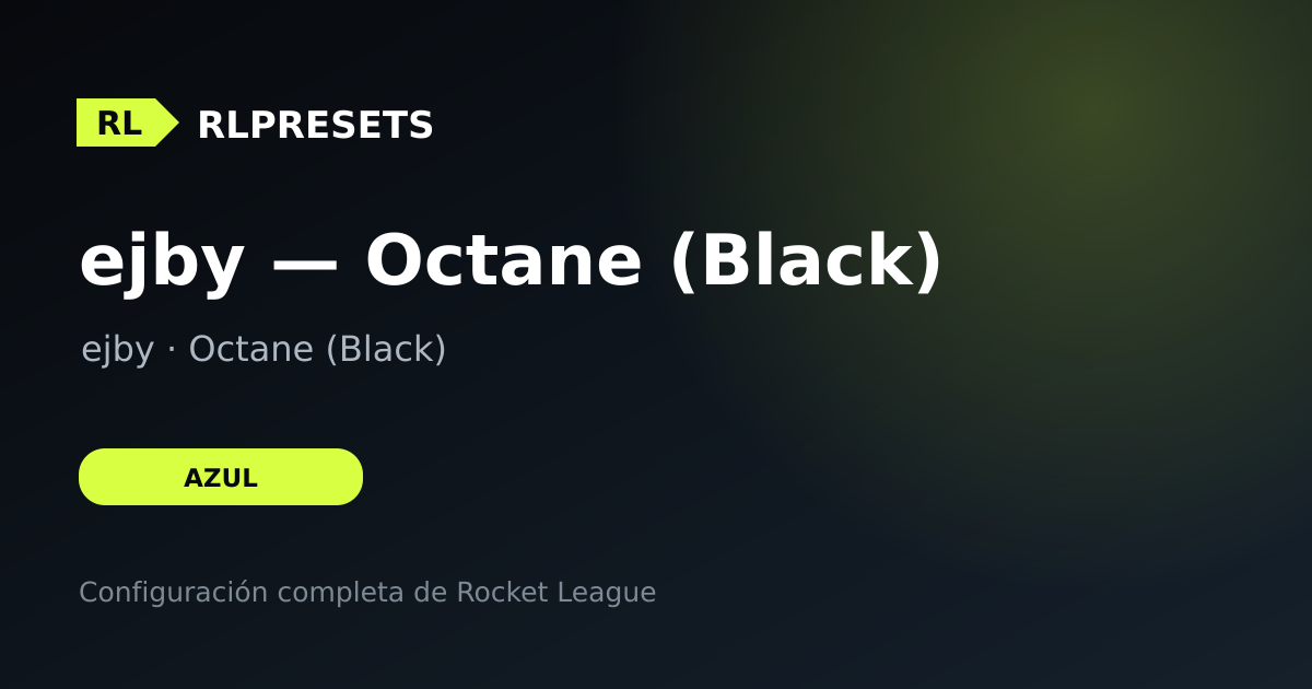 ejby — Octane (Black), preset de ejby