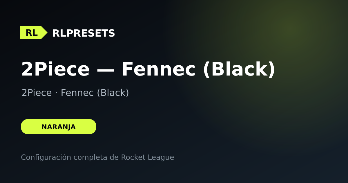 2Piece — Fennec (Black), preset de 2Piece