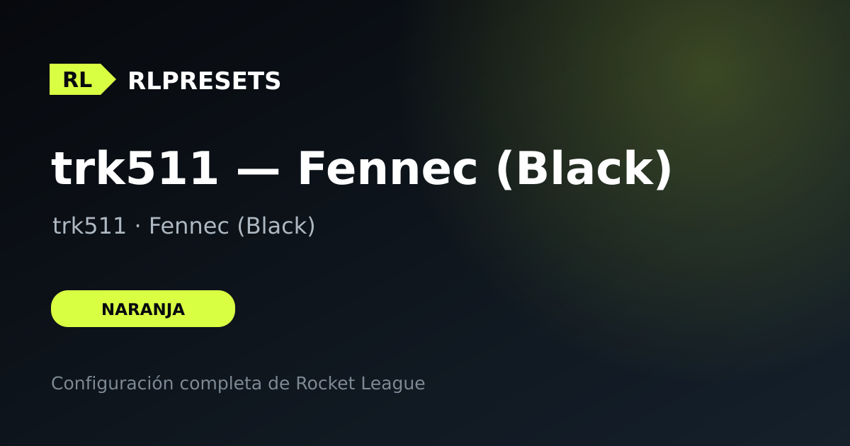 trk511 — Fennec (Black), preset de trk511