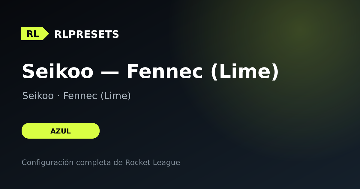 Seikoo — Fennec (Lime), preset de Seikoo