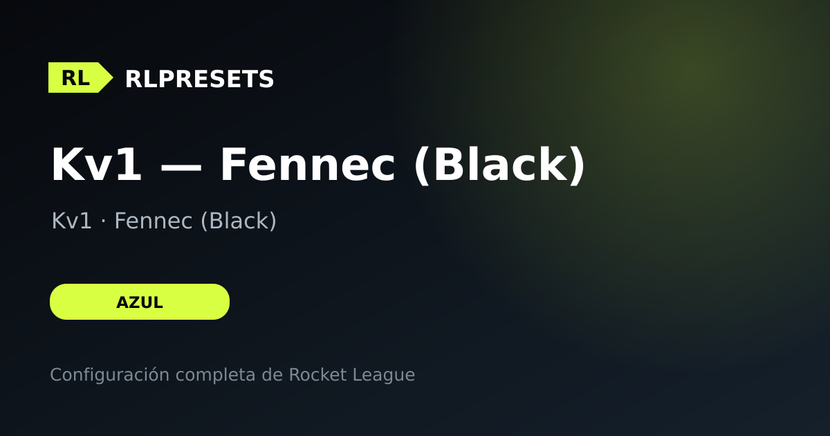 Kv1 — Fennec (Black), preset de Kv1