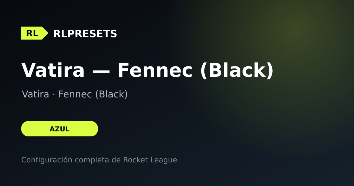 Vatira — Fennec (Black), preset de Vatira