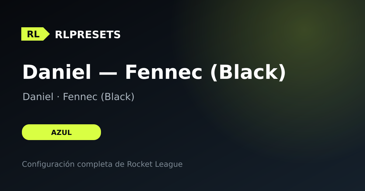 Daniel — Fennec (Black), preset de Daniel
