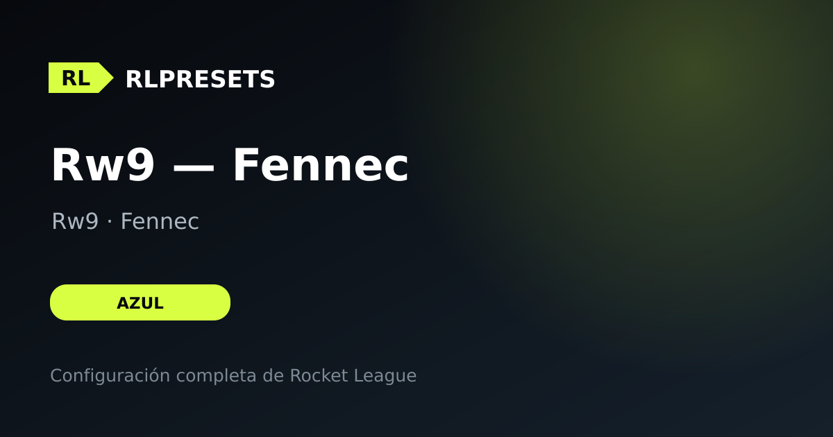 Rw9 — Fennec, preset de Rw9