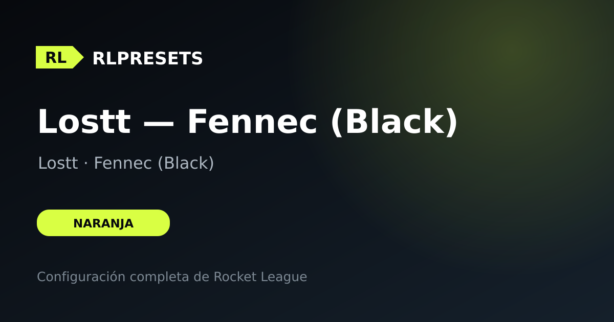 Lostt — Fennec (Black), preset de Lostt