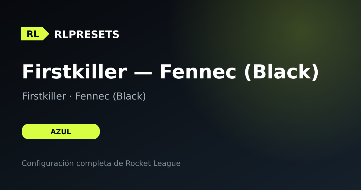 Firstkiller — Fennec (Black), preset de Firstkiller